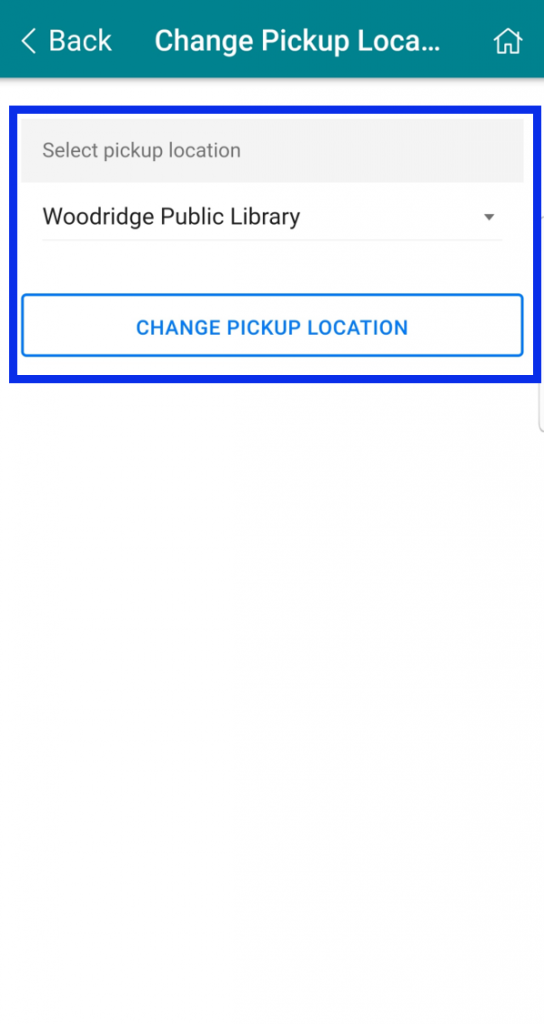 Choose new pickup location for hold