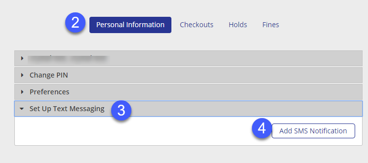 Signing up for text Messaging